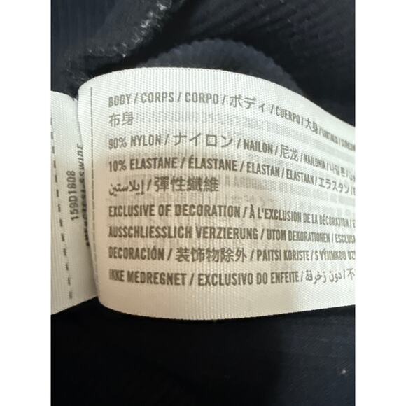 Abercrombie & Fitch Black Rib Knit Sleeveless Cami Mini Bodycon Tank Dress Sz S - Picture 4 of 4